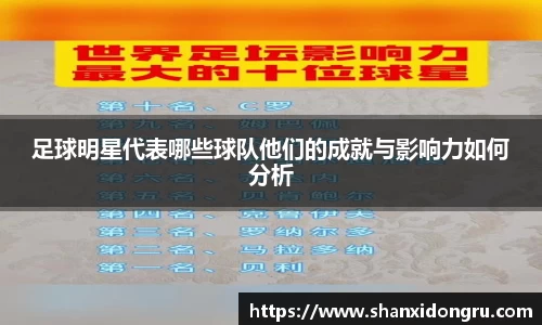 足球明星代表哪些球队他们的成就与影响力如何分析